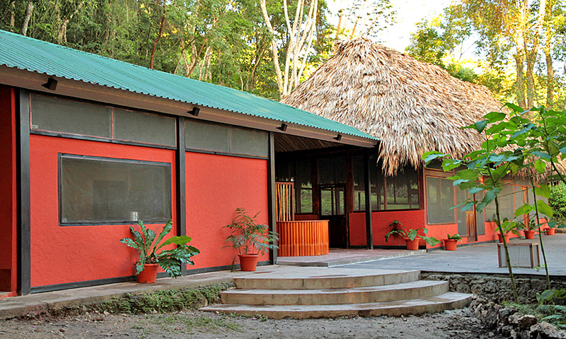 Cocina y comedor estacion biologica las guacamayas